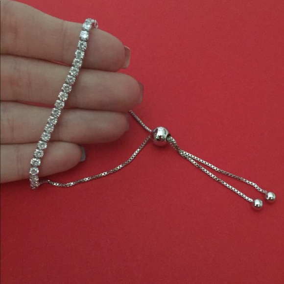 Sterling Silver 925 diamond Tennis Bracelet - Picture 3 of 3